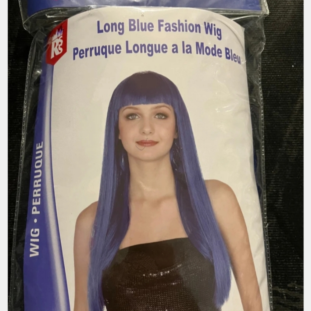 New Long Blue Fashion Wig